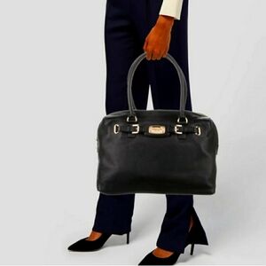 Michael Kors Elegant Pebbled Leather Weekender Traveler Tote Bag TSA Carry On